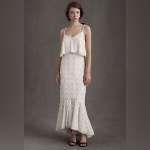 BHLDN Remy Beaded Skirt Bridal Size 4 (runs small)